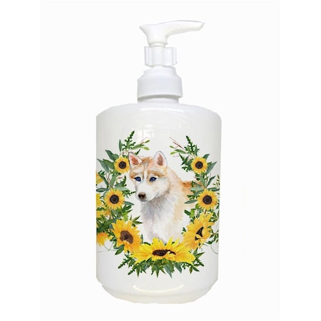 Carolines Treasures Siberian Husky Ceramic Soap Dispenser CK2847SOAP